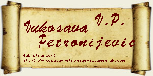 Vukosava Petronijević vizit kartica